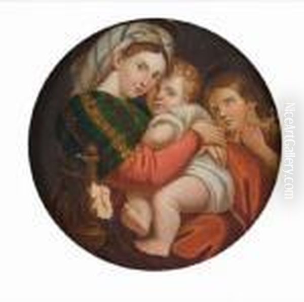 Madonna Della Seggiola Oil Painting by Raphael (Raffaello Sanzio of Urbino)