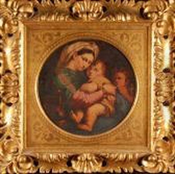 La Madonna Della Seggiola Oil Painting by Raphael (Raffaello Sanzio of Urbino)