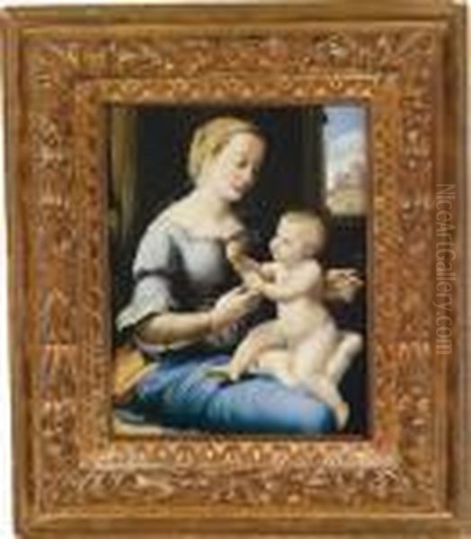 La Madonna Deigarofani Oil Painting by Raphael (Raffaello Sanzio of Urbino)