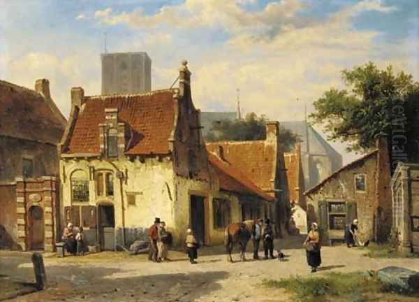 Ravennespoort, Elburg Oil Painting by Cornelis Springer