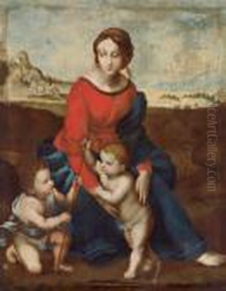 Madonna Im Grunen Oil Painting by Raphael (Raffaello Sanzio of Urbino)