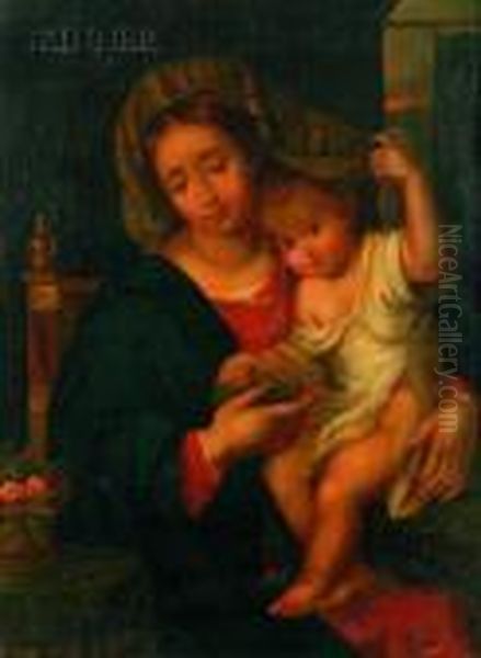 Madonna And Child Oil Painting by Raphael (Raffaello Sanzio of Urbino)