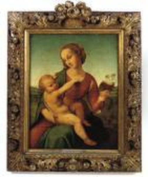 The Colonna Madonna Oil Painting by Raphael (Raffaello Sanzio of Urbino)