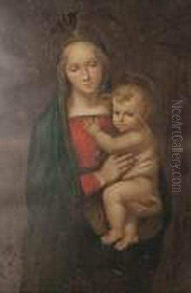 The Madonna And Child Oil Painting by Raphael (Raffaello Sanzio of Urbino)