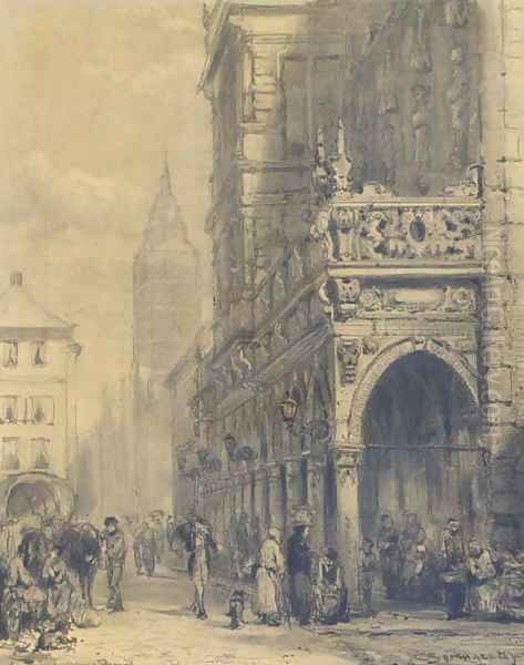 Rathaus, Bremen Oil Painting by Cornelis Springer