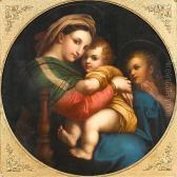 Madonna Della Sedia Oil Painting by Raphael (Raffaello Sanzio of Urbino)