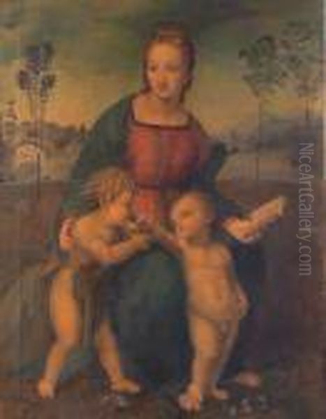 Madonna Del Cardellino Oil Painting by Raphael (Raffaello Sanzio of Urbino)