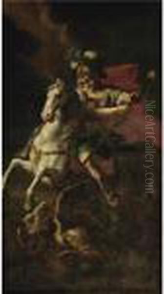 St. George And The Dragon Oil Painting by Raphael (Raffaello Sanzio of Urbino)