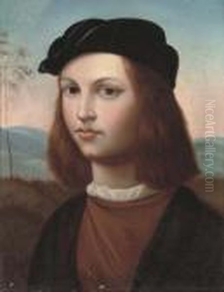 Self-portrait Of The Artist Oil Painting by Raphael (Raffaello Sanzio of Urbino)