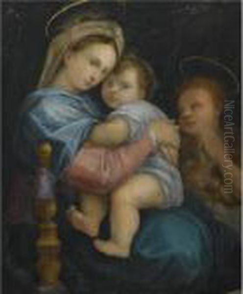 The 'madonna Della Sedia' Oil Painting by Raphael (Raffaello Sanzio of Urbino)