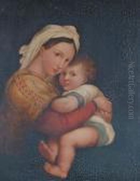 Madonna Della Sedia Oil Painting by Raphael (Raffaello Sanzio of Urbino)