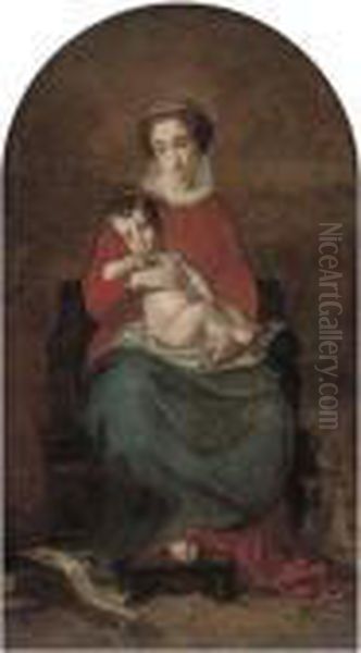 Madonna And Child Oil Painting by Raphael (Raffaello Sanzio of Urbino)