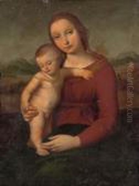 The Madonna And Child Oil Painting by Raphael (Raffaello Sanzio of Urbino)