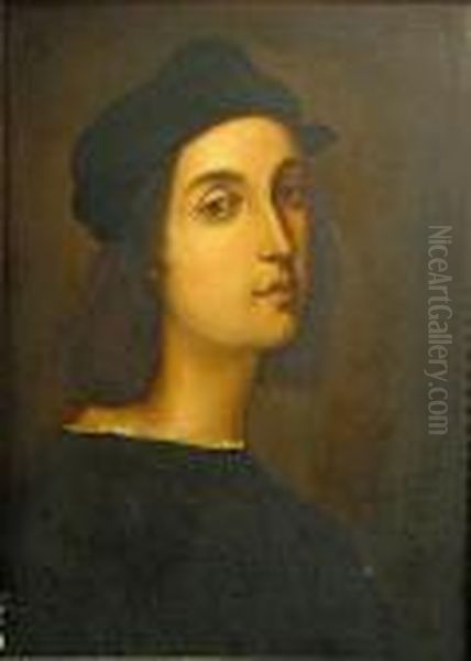 Self Portrait Oil Painting by Raphael (Raffaello Sanzio of Urbino)