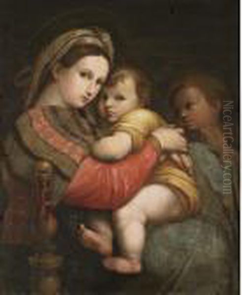 Madonna Della Sedia Oil Painting by Raphael (Raffaello Sanzio of Urbino)