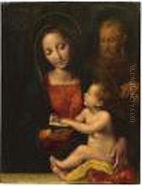 The Holy Family Oil Painting by Raphael (Raffaello Sanzio of Urbino)