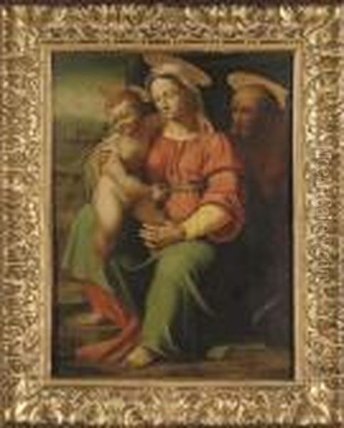 Sainte Famille Oil Painting by Raphael (Raffaello Sanzio of Urbino)