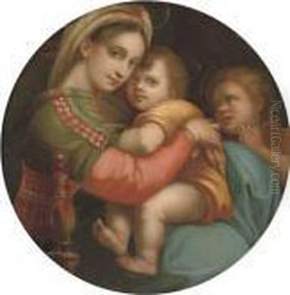 The Madonna Della Sedia Oil Painting by Raphael (Raffaello Sanzio of Urbino)