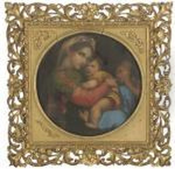 The Madonna Della Sedia Oil Painting by Raphael (Raffaello Sanzio of Urbino)