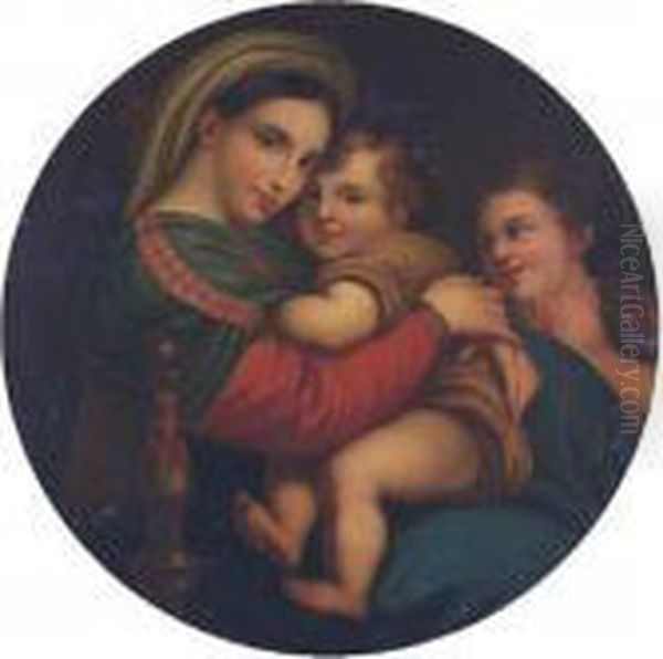 Madonna Della Seggiola Oil Painting by Raphael (Raffaello Sanzio of Urbino)