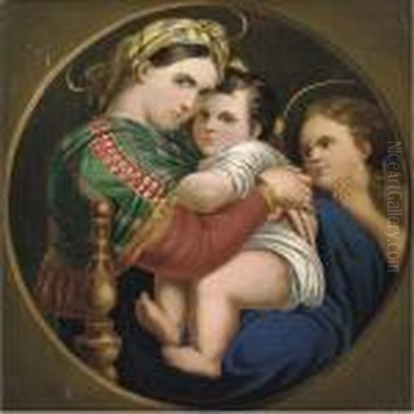 The Madonna Della Sedia Oil Painting by Raphael (Raffaello Sanzio of Urbino)