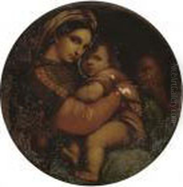 The Madonna Della Sedia Oil Painting by Raphael (Raffaello Sanzio of Urbino)