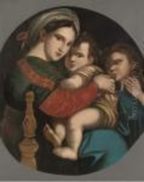 The Madonna Della Sedia Oil Painting by Raphael (Raffaello Sanzio of Urbino)