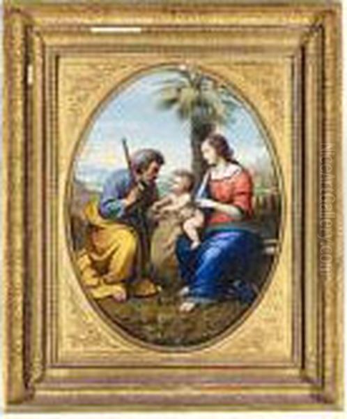 The Holy Family Oil Painting by Raphael (Raffaello Sanzio of Urbino)