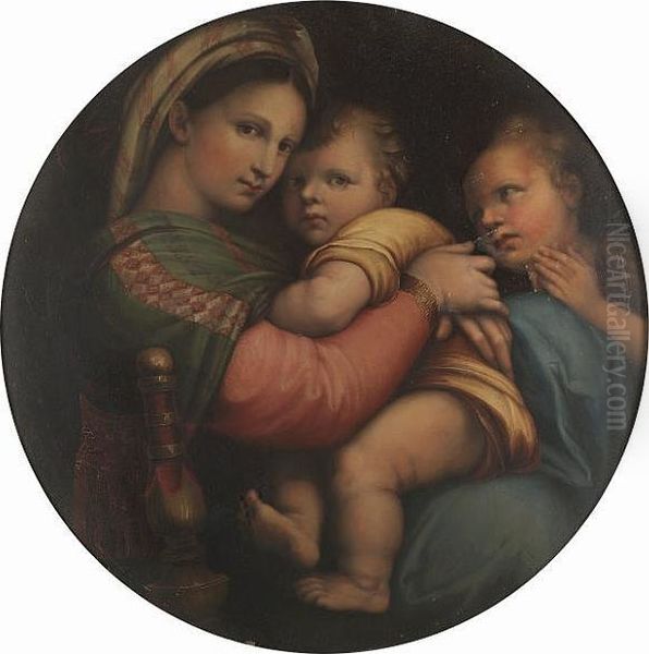 The Madonna Della Sedia Oil Painting by Raphael (Raffaello Sanzio of Urbino)