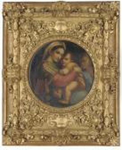 The Madonna Della Sedia Oil Painting by Raphael (Raffaello Sanzio of Urbino)