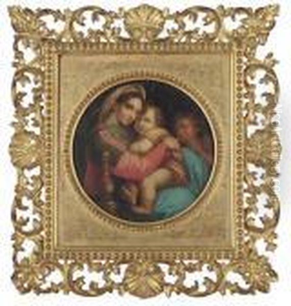 The Madonna Della Sedia Oil Painting by Raphael (Raffaello Sanzio of Urbino)