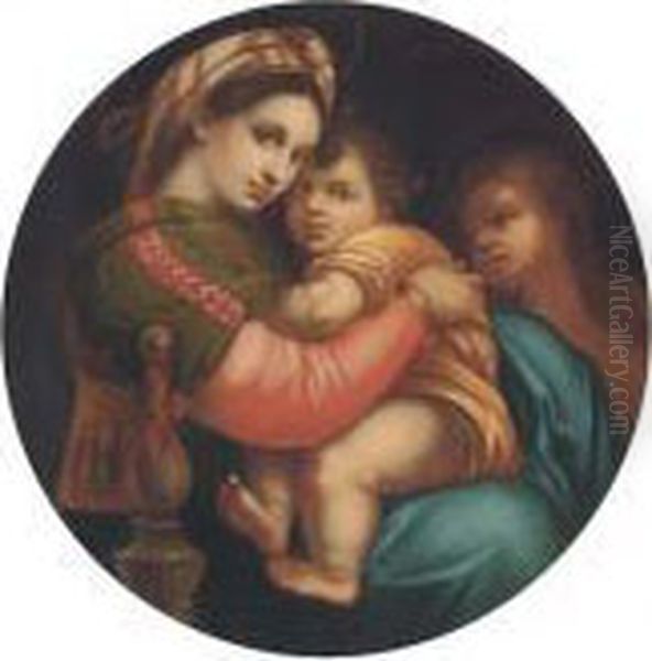 The Madonna Della Sedia Oil Painting by Raphael (Raffaello Sanzio of Urbino)