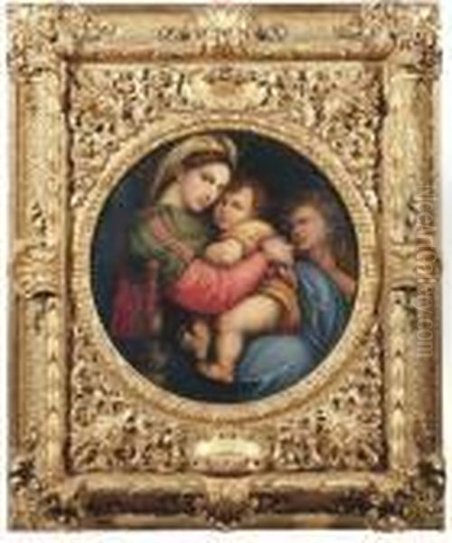 The Madonna Della Sedia Oil Painting by Raphael (Raffaello Sanzio of Urbino)