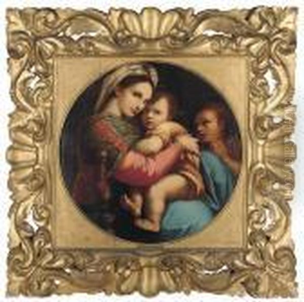 The Madonna Della Sedia Oil Painting by Raphael (Raffaello Sanzio of Urbino)