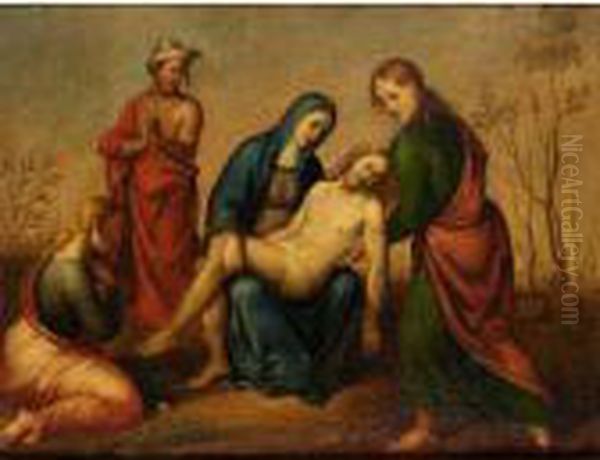 The Pieta Oil Painting by Raphael (Raffaello Sanzio of Urbino)