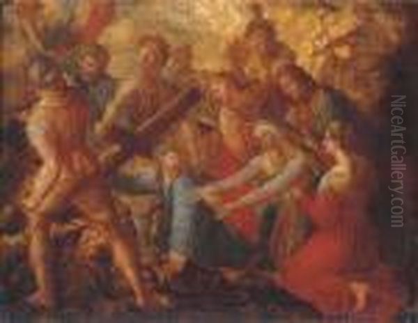 Christ On The Way To Calvary Oil Painting by Raphael (Raffaello Sanzio of Urbino)