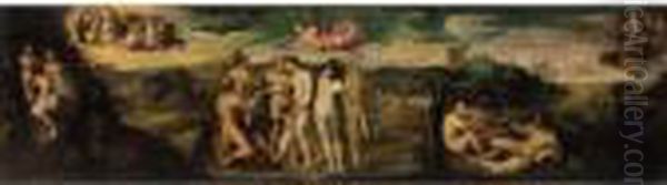 The Judgement Of Paris Oil Painting by Raphael (Raffaello Sanzio of Urbino)