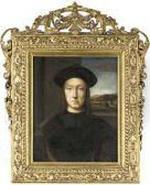 Portrait Of Guidobaldo Da Montefeltro Oil Painting by Raphael (Raffaello Sanzio of Urbino)