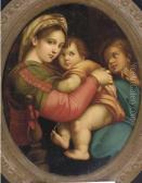 Madonna Della Sedia Oil Painting by Raphael (Raffaello Sanzio of Urbino)