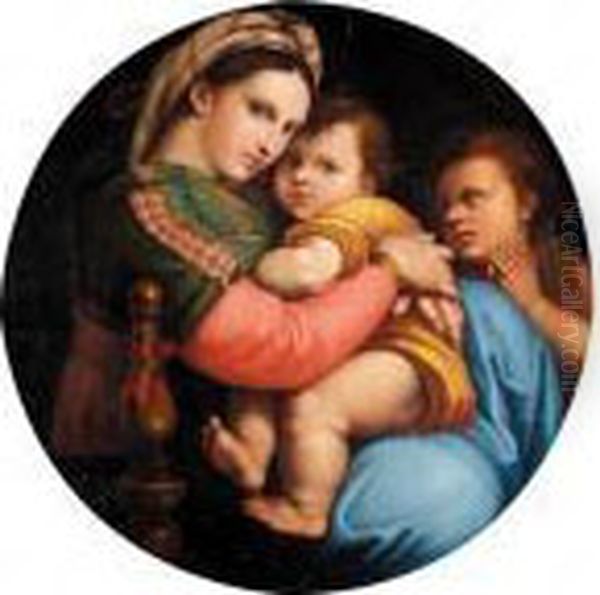 The Madonna Della Sedia Oil Painting by Raphael (Raffaello Sanzio of Urbino)