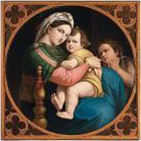 La Madonna Della Seggiola Oil Painting by Raphael (Raffaello Sanzio of Urbino)