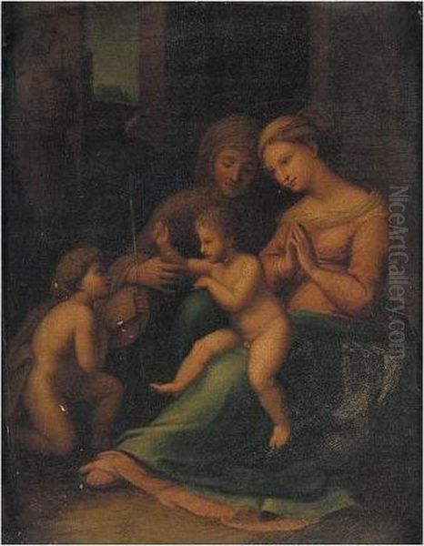 The Madonna Of Divine Love Oil Painting by Raphael (Raffaello Sanzio of Urbino)