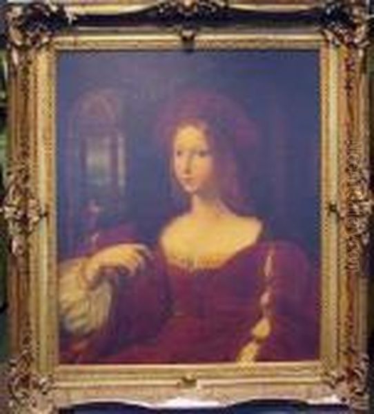 Portrait Of Joanna Of Aragon Oil Painting by Raphael (Raffaello Sanzio of Urbino)