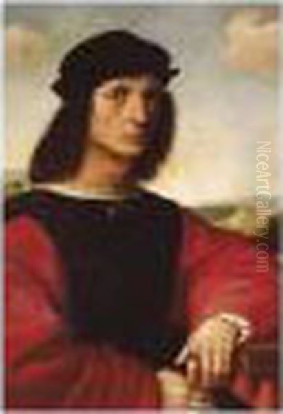 Portrait Of Agnolo Doni Oil Painting by Raphael (Raffaello Sanzio of Urbino)