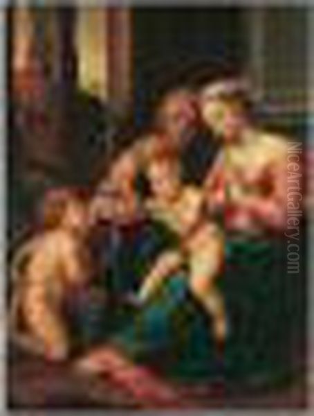 The Madonna Of Divine Love Oil Painting by Raphael (Raffaello Sanzio of Urbino)