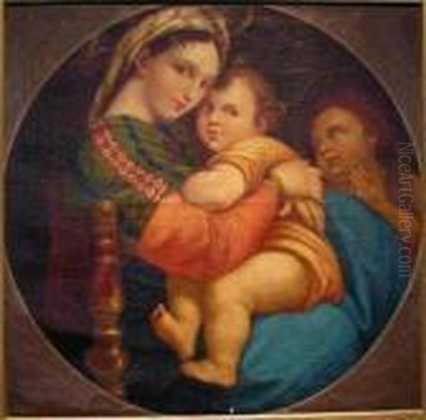 Madonna Della Sedia Oil Painting by Raphael (Raffaello Sanzio of Urbino)