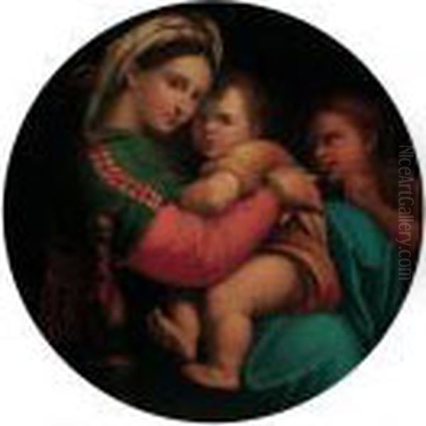 The Madonna Della Sedia Oil Painting by Raphael (Raffaello Sanzio of Urbino)