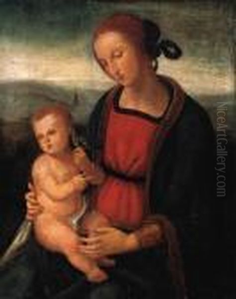 Vierge A L'enfant Au Chardonneret Oil Painting by Raphael (Raffaello Sanzio of Urbino)