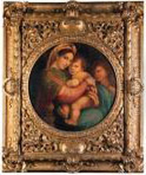 The Madonna Della Sedia Oil Painting by Raphael (Raffaello Sanzio of Urbino)