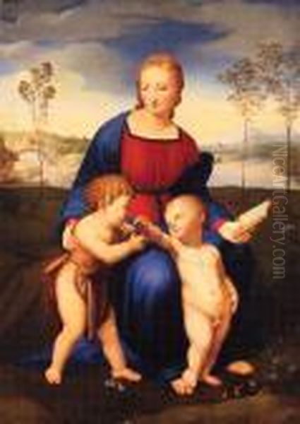 The Madonna Of The Bullfinch Oil Painting by Raphael (Raffaello Sanzio of Urbino)